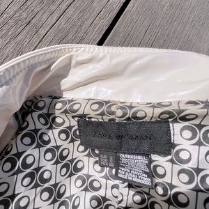 Zara faux leather white jacket Size-S